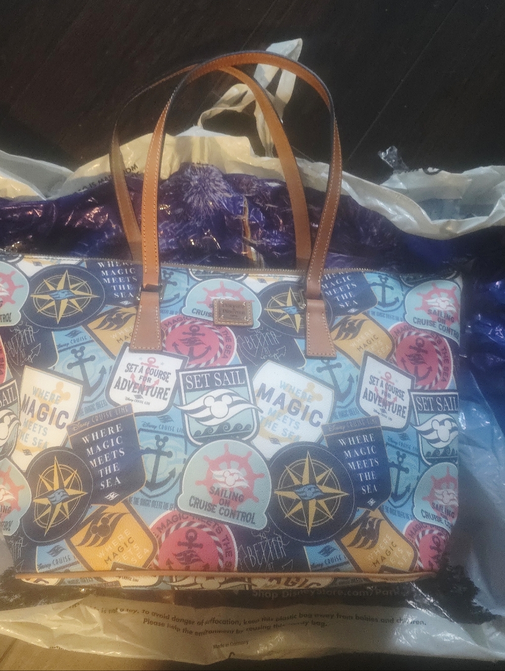 Disney Cruise Line Luggage Stickers  Tote Bag by Dooney & Bourke